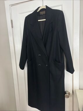 Kristen Blake - Black Wool Trench Coat